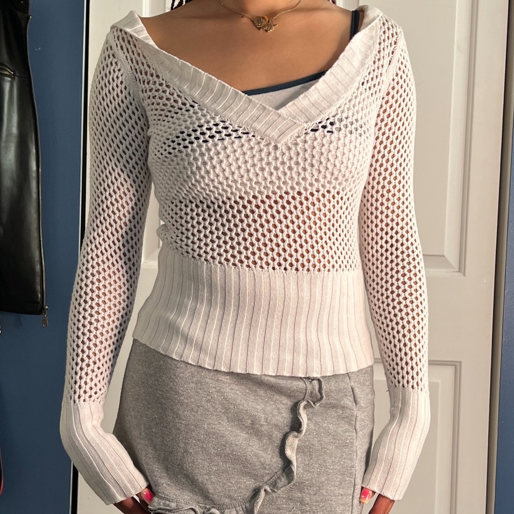Women's White Knit Sweater